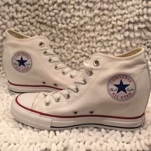 White wedge Converse All Stars